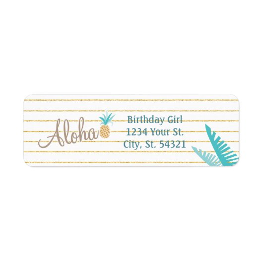 Hawaiian Luau Adresetiketten Etiket (Voorkant)