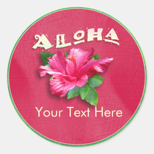 Hawaiian Luau Aloha Stickers (Voorkant)