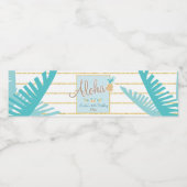 Hawaiian Luau, ananas Waterfles Etiket (Enkel label)