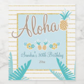 Hawaiian Luau, ananas Wijn Etiket (Enkel label)