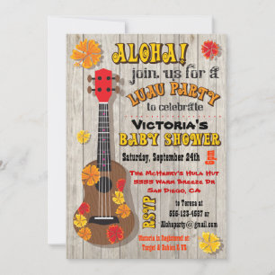 Hawaiian Luau Baby Shower Invitaties Kaart