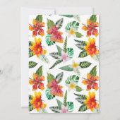 Hawaiian Luau Baby shower Invitation Kaart (Achterkant)