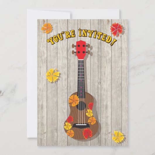 Hawaiian Luau Baby Shower Uitnodigingen (Achterkant)