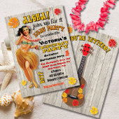Hawaiian Luau Birthday Party Invitations Kaart