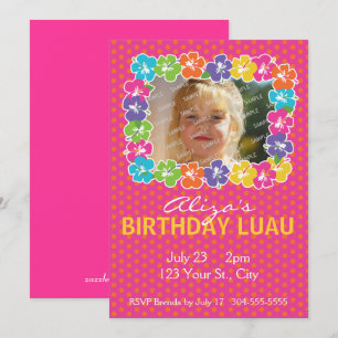 Hawaiian Luau Birthday Party Kaart