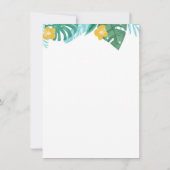 Hawaiian Luau Birthday Party Pineapple Luau Pool Kaart (Achterkant)