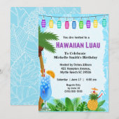 Hawaiian Luau Birthday Uitnodiging (Voorkant / Achterkant)