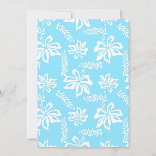 Hawaiian Luau Birthday Uitnodiging (Achterkant)