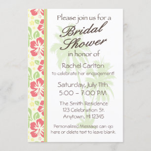 Hawaiian Luau Bridal Shower Kaart