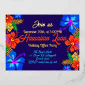 Hawaiian Luau Briefkaart Holiday Party Uitnodiging (Voorkant)