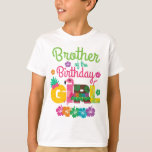 Hawaiian Luau Brother of the Birthday Girl Summer T-shirt<br><div class="desc">Viel uw verjaardag met dit speciale T-shirt,  speciaal en gepersonaliseerd ontwerp</div>