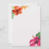 Hawaiian Luau Bruids Douche Uitnodiging (Achterkant)