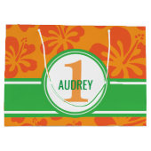 Hawaiian Luau Coconut Birthday Baby shower Groot Cadeauzakje (Achterkant)