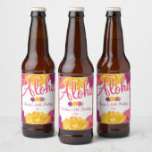Hawaiian Luau, Floral Bier Etiket (Flessen)
