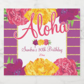 Hawaiian Luau, Floral Bier Etiket (Enkel label)