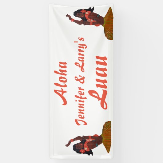 Hawaiian Luau Hula Girl Spandoek (Verticaal)