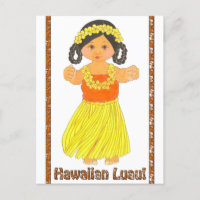 Hawaiian Luau Invitation Briefkaart
