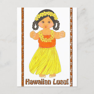 Hawaiian Luau Invitation Briefkaart