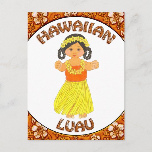 Hawaiian Luau Invitation Briefkaart (Voorkant)