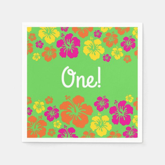 Hawaiian Luau Kind verjaardagsfeestje Servet (Voorkant)