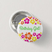 Hawaiian Luau kinderen Birthday Party Ronde Button 3,2 Cm (Voorkant /achterkant)
