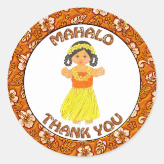 Hawaiian Luau ~ Mahalo Dank u Stickers