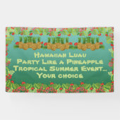 Hawaiian Luau Paradise Theme Spandoek (Horizontaal)