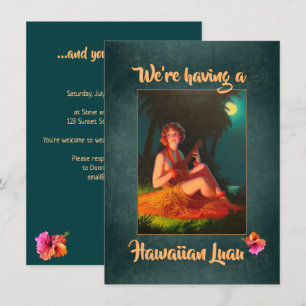 Hawaiian Luau Party Invitation Kaart