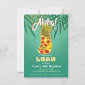 Hawaiian Luau Party Invitation Kaart (Voorkant)