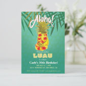 Hawaiian Luau Party Invitation Kaart (Staand voorkant)
