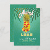 Hawaiian Luau Party Invitation Kaart (Voorkant / Achterkant)