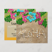 Hawaiian Luau Party Invitation Kaart (Voorkant / Achterkant)