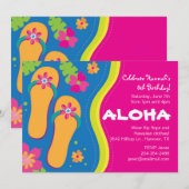 Hawaiian Luau Party Invitation Kaart (Voorkant / Achterkant)
