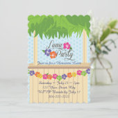 Hawaiian Luau Party Kaart (Staand voorkant)