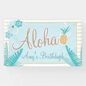 Hawaiian Luau Party Spandoek (Horizontaal)