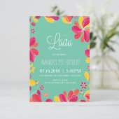 Hawaiian Luau Party - Tropische uitnodiging (klein (Staand voorkant)