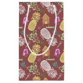 Hawaiian Luau Patterned Klein Cadeauzakje (Achterkant)