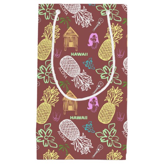Hawaiian Luau Patterned Klein Cadeauzakje (Voorkant)