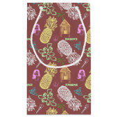 Hawaiian Luau Patterned Klein Cadeauzakje (Achterkant)