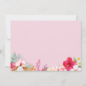 Hawaiian Luau Pineapple Meisje Afbeelding Verjaard Kaart (Achterkant)