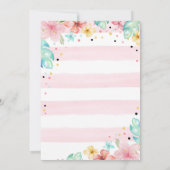 Hawaiian Luau Pineapple Tropical Girl Birthday Kaart (Achterkant)