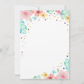 Hawaiian Luau Pineapple Tropical Girl Birthday Kaart (Achterkant)