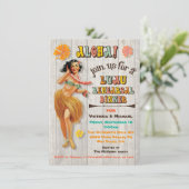 Hawaiian Luau repetitie diner uitnodigingen (Staand voorkant)