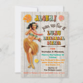 Hawaiian Luau repetitie diner uitnodigingen (Voorkant)