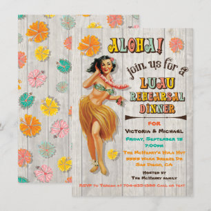 Hawaiian Luau repetitie diner uitnodigingen
