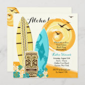 Hawaiian Luau Surfboards Kaart (Voorkant / Achterkant)