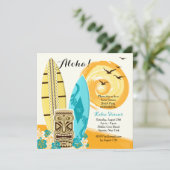 Hawaiian Luau Surfboards Kaart (Staand voorkant)