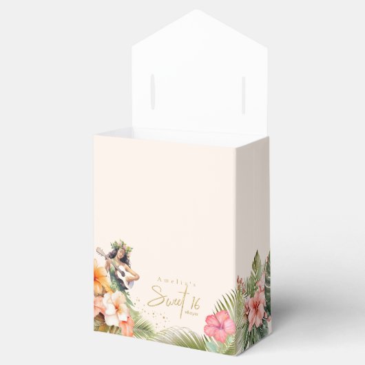 Hawaiian Luau Sweet 16 Mahalo ID1092 Bedankdoosjes (Geopend)