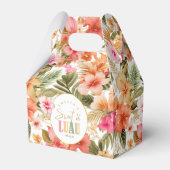 Hawaiian Luau Sweet Sixteen Floral Pattern ID1092 Bedankdoosjes (Voorkant Zijde)