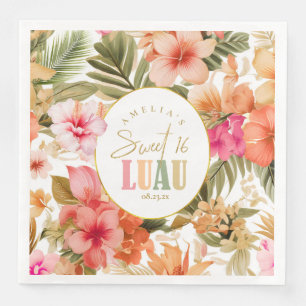 Hawaiian Luau Sweet Sixteen Floral Pattern ID1092 Servet